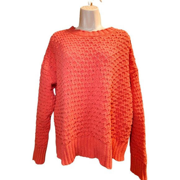 A New Day Coral Knit Crewneck Sweater – Size Large - Picture 4 of 14